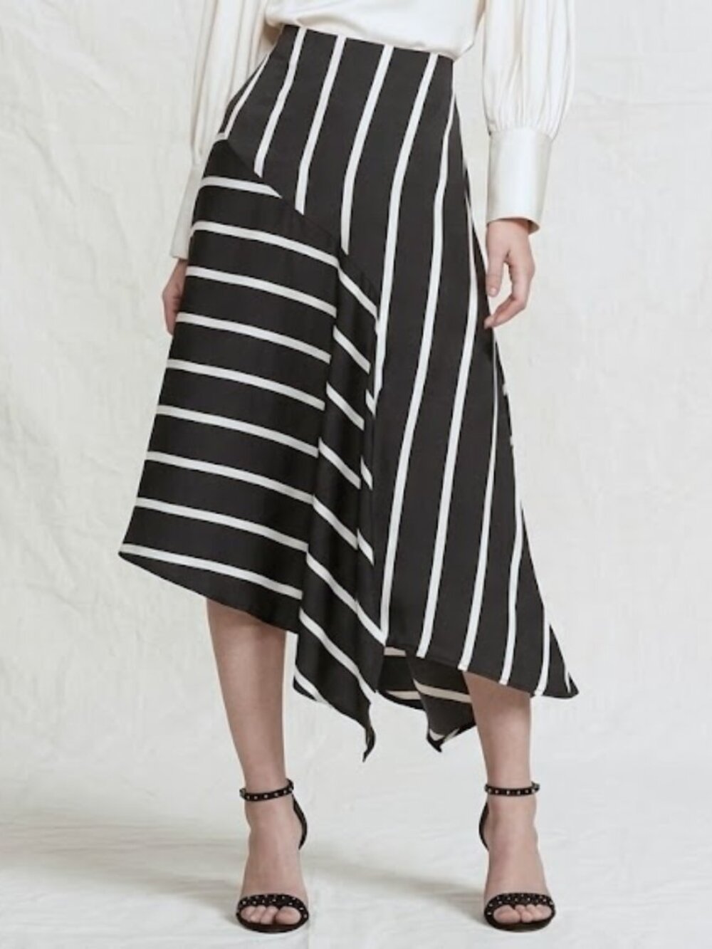Who What Wear x Target Seamed Midi Slip Skirt – Asymmetrical Hem – Size 6